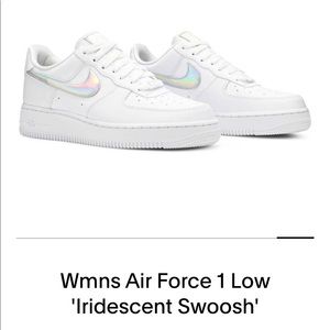 Women's Nike Air Force 1 Low "Iridescent Swoosh" size: 7.5 used